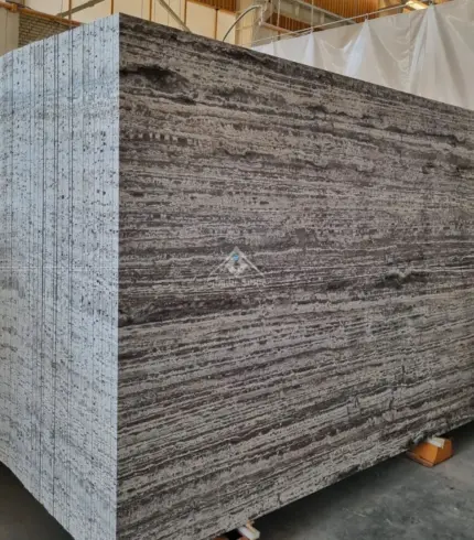 Silver Travertine in Ghadir stone shop